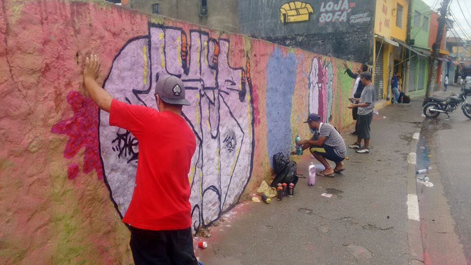 Divulgação/Evento em Guanhanases-SP, Grafite contra o Lixo