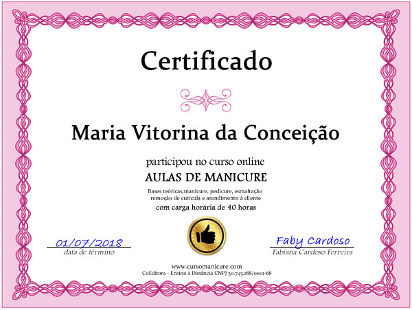 Certificado do Curso