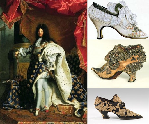 Luís XIV da França tornou os sapatos de salto sinônimo de nobreza. 