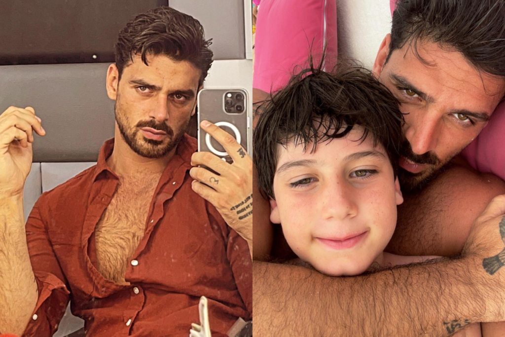 Michele Morrone comemora anivers rio de seu filho mais velho