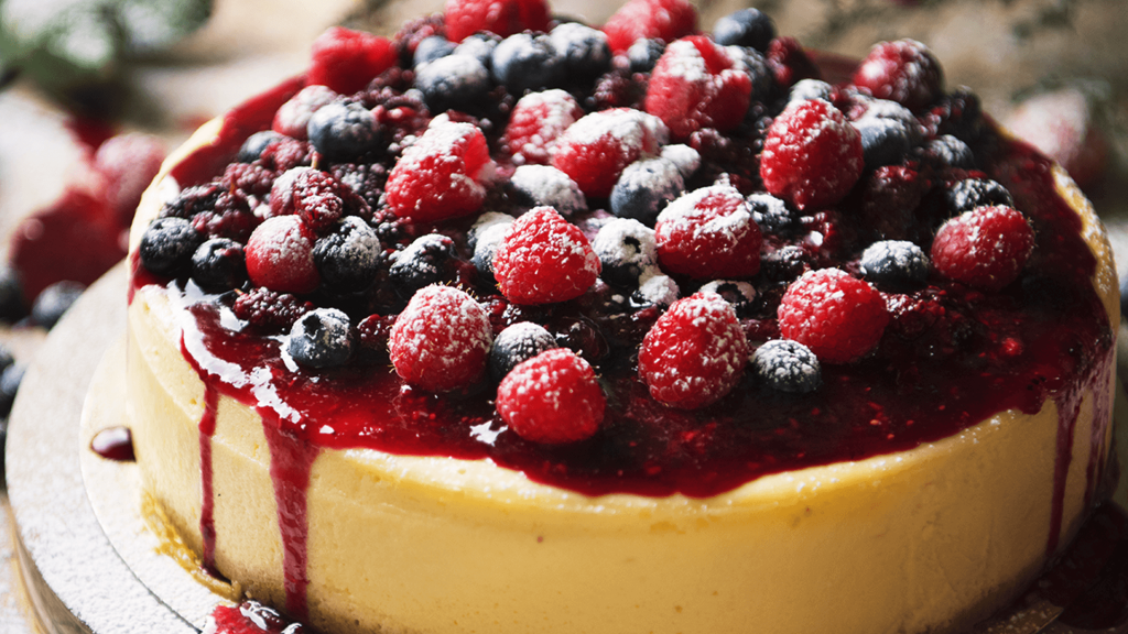 A torta de Cheesecake. 