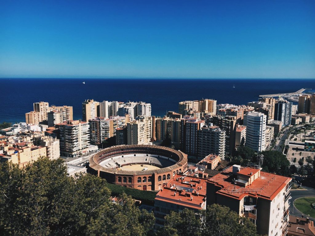  Vista de Málaga, cidade no sul da Espanha. 