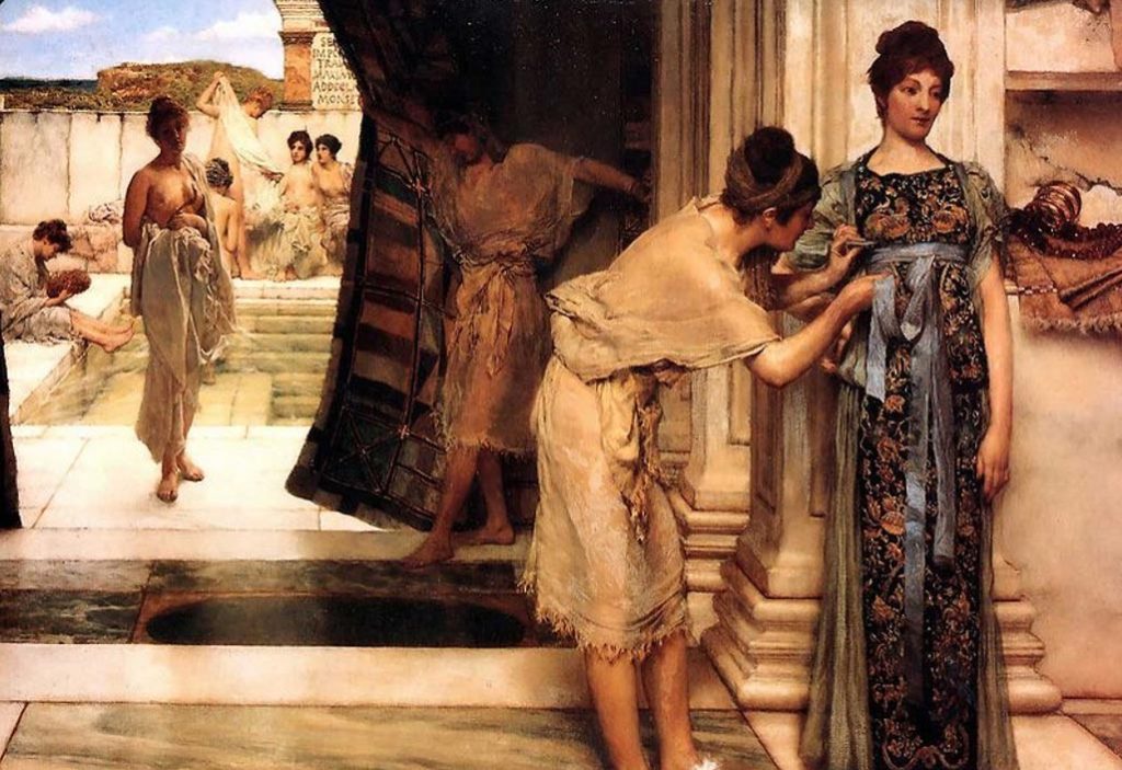 Na Roma Antiga, os homenes e mulheres tomavam banho com leite de jumenta. 
