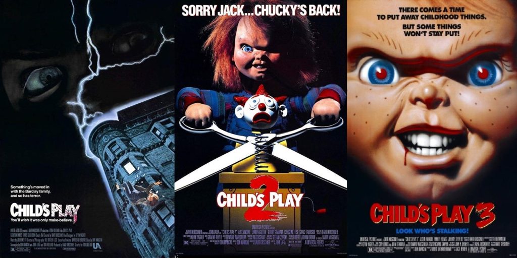 Os três filmes do brinquedo assassino. 