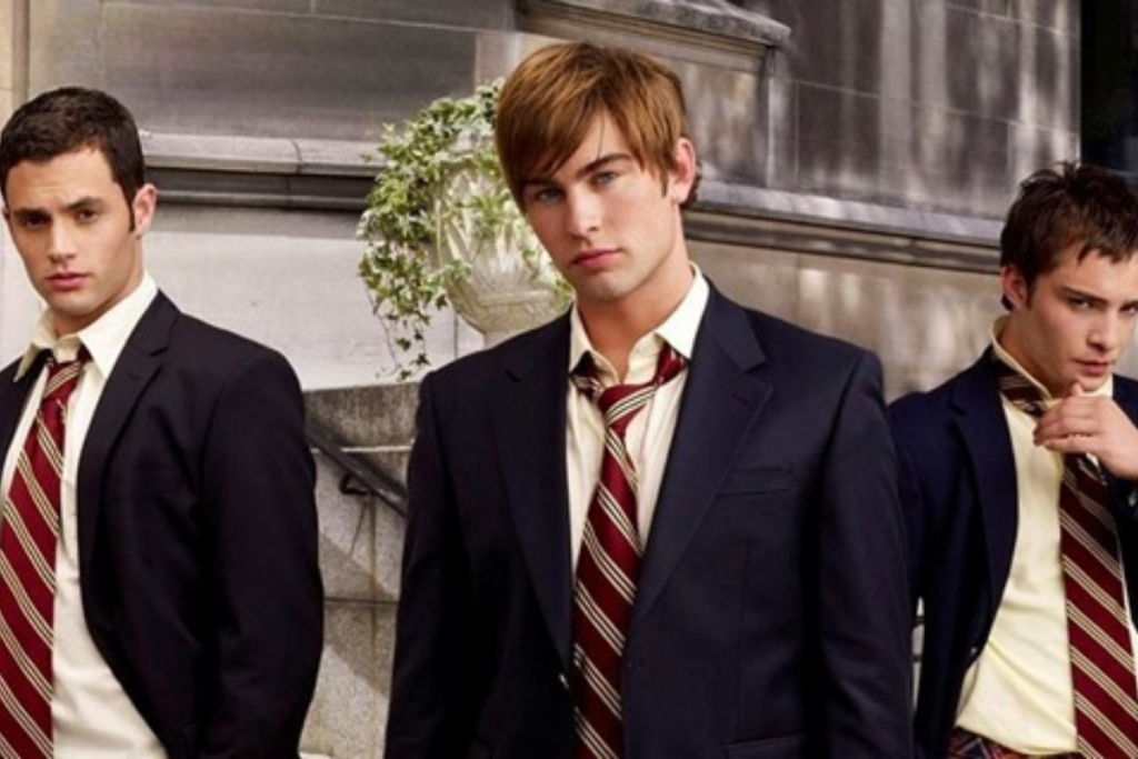 Assim como as personagens femininas, os meninos de Gossip Girl eram um exemplo de moda. 