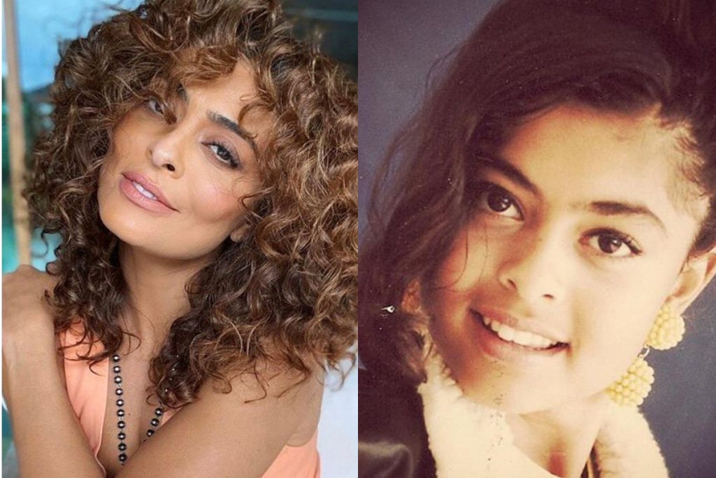 Juliana Paes mudou muito de quando era criança. 
