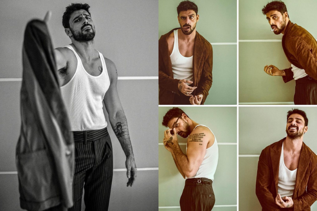 Michele Morrone publica vídeo de bastidores das fotos da Dolce & Gabbana.