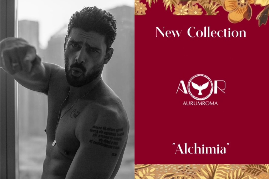 Confira a coleção Alchimia da Aurumroma, marca de Michele Morrone. 