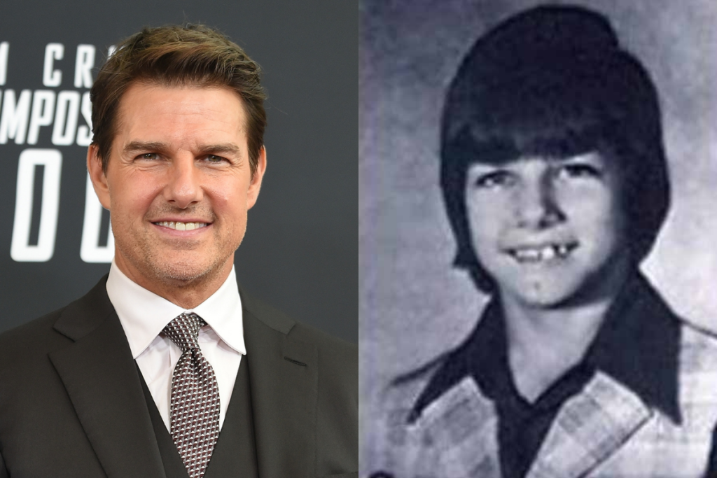 Ao contrário de Michele Morrone, Tom Cruise era bem diferente quando pequeno. 