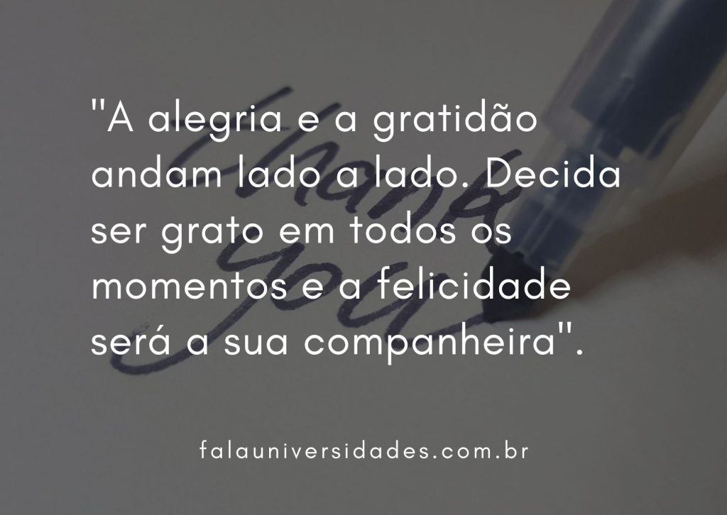 Mensagem Dia da Gratidão
