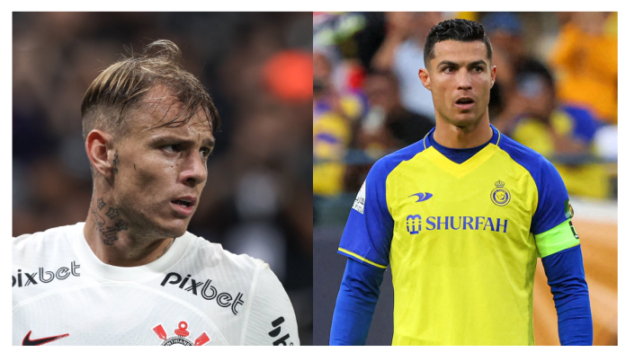 Róger Guedes atrai interesse de equipe de Cristiano Ronaldo l Foto: Montagem/Reprodução. Róger Guedes atrai interesse de equipe de Cristiano Ronaldo l Foto: Montagem/Reprodução.