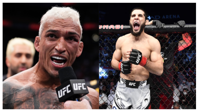 UFC 294 terá o reencontro entre Charles do bronx e Makhachev l Foto: Montagem/Reprodução. UFC 294 terá o reencontro entre Charles do bronx e Makhachev l Foto: Montagem/Reprodução.