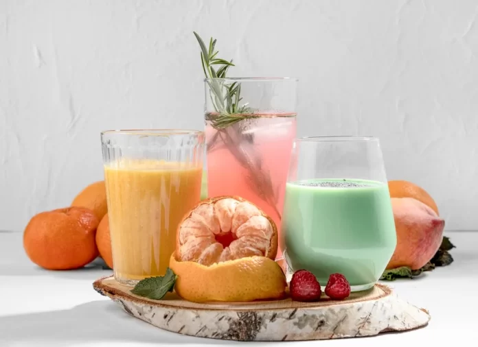 imagem ilustrativa de opções de sucos naturais imagem ilustrativa de opções de sucos naturais