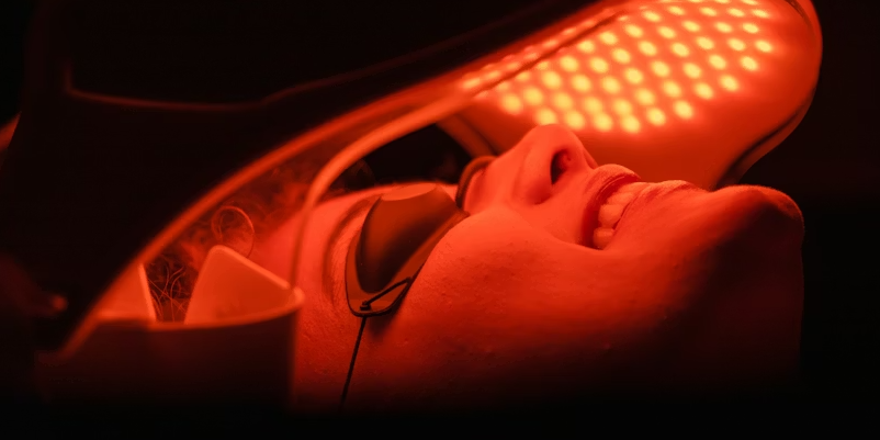 Terapia da luz vermelha. Foto: Unsplash.